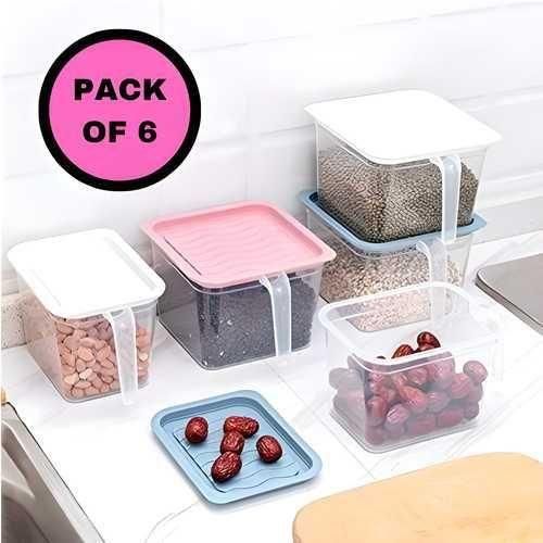 Unbreakable Kitchen Storage Basket (Pack of 6) | Multipurpose Plastic Organizer Bins | Durable & Space-Saving Storage Solution