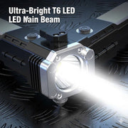 8-in-1 Rechargeable Emergency Hammer Torch with Power Bank, Magnet & Safety Cutter