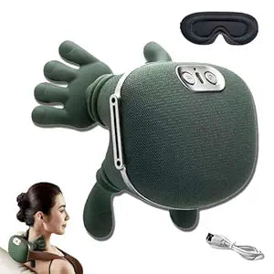 4D wireless neck and shoulder massager with heat therapy