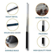 Foldable Personal Security Stick with Comfortable Grip & Carry Bag for Men & Women
