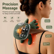 4D Wireless Neck & Shoulder Massager with Heat Therapy – Portable Deep Kneading Relaxation Device