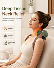 4D Wireless Neck & Shoulder Massager with Heat Therapy – Portable Deep Kneading Relaxation Device