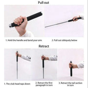 Foldable Personal Security Stick with Comfortable Grip & Carry Bag for Men & Women