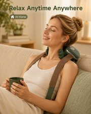 4D Wireless Neck & Shoulder Massager with Heat Therapy – Portable Deep Kneading Relaxation Device